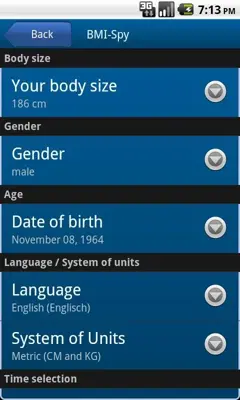 BMI-Spy android App screenshot 2