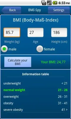 BMI-Spy android App screenshot 3