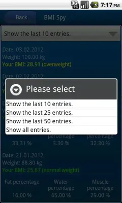 BMI-Spy android App screenshot 5