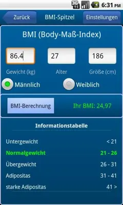 BMI-Spy android App screenshot 6